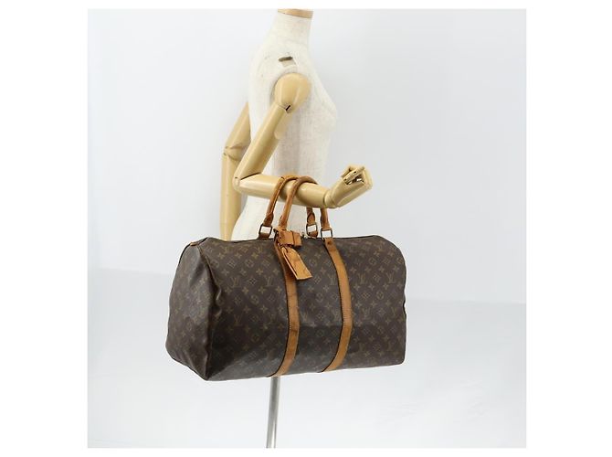 LOUIS VUITTON Borsa Boston Monogram Keepall 50 M41426 LV Auth 152782 Monogramma - vista 23