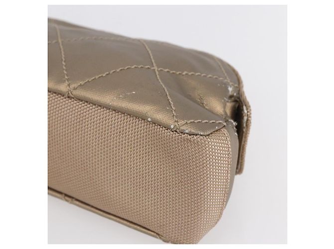 Pochette in pelle CHANEL Paris Biarritz oro CC Auth BA8468 D'oro - vista 14