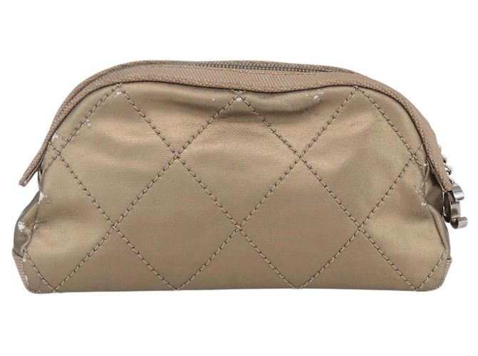 Pochette in pelle CHANEL Paris Biarritz oro CC Auth BA8468 D'oro - vista 2