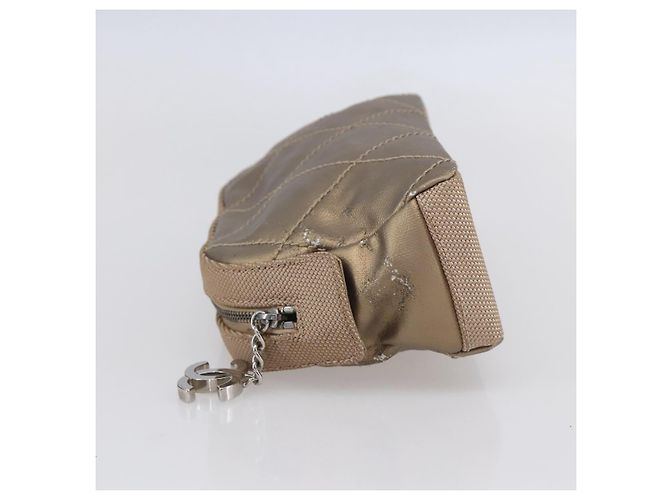Pochette in pelle CHANEL Paris Biarritz oro CC Auth BA8468 D'oro - vista 3