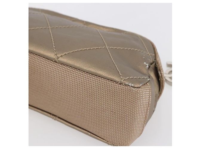 Pochette in pelle CHANEL Paris Biarritz oro CC Auth BA8468 D'oro - vista 7