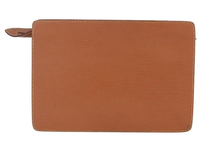 LOUIS VUITTON Pochette Uomo Epi Borsa Marrone Zipangu Oro M52528 LV Auth BA8330 - vista 2