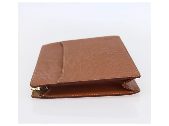 LOUIS VUITTON Pochette Uomo Epi Borsa Marrone Zipangu Oro M52528 LV Auth BA8330 - vista 3