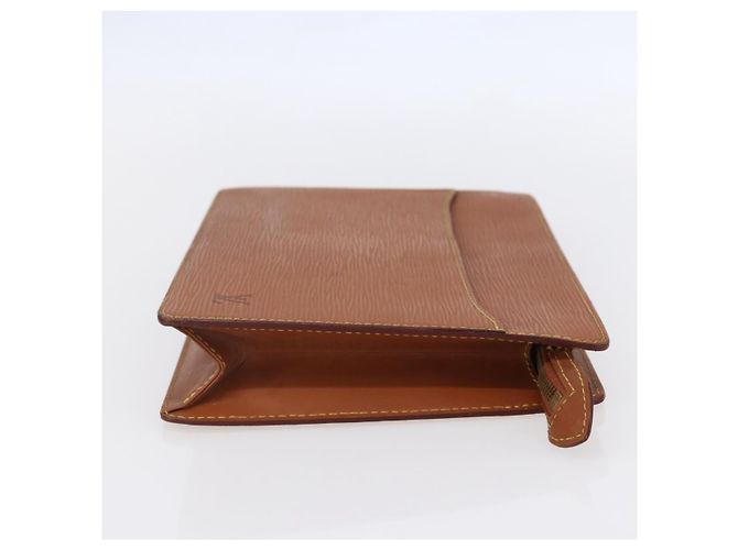 LOUIS VUITTON Pochette Uomo Epi Borsa Marrone Zipangu Oro M52528 LV Auth BA8330 - vista 4