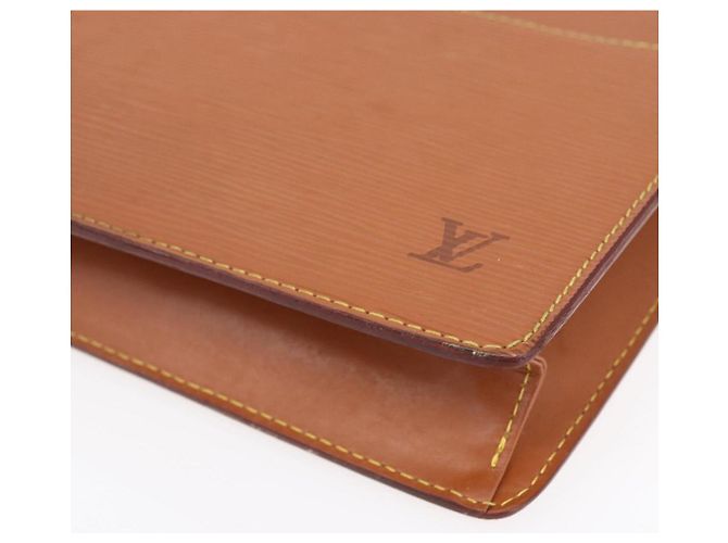 LOUIS VUITTON Pochette Uomo Epi Borsa Marrone Zipangu Oro M52528 LV Auth BA8330 - vista 7
