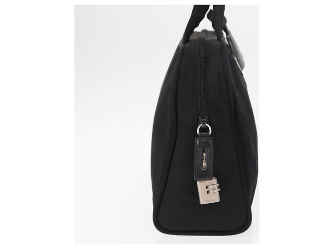 Borsa a mano PRADA in nylon nero argento Auth BA8490 - vista 4
