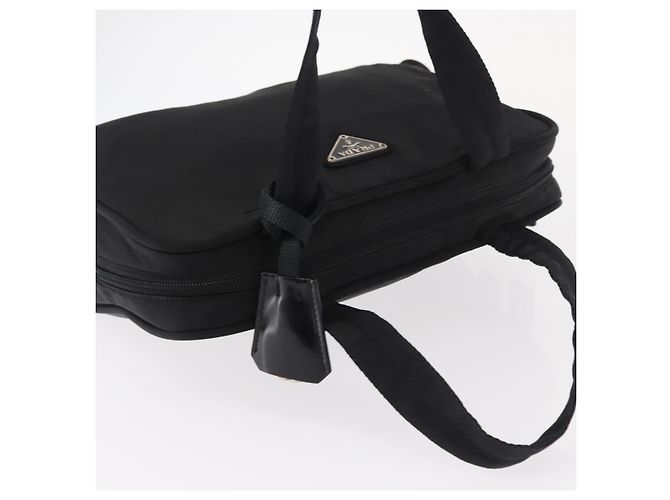 Borsa a mano PRADA in nylon nero argento Auth BA8490 - vista 6