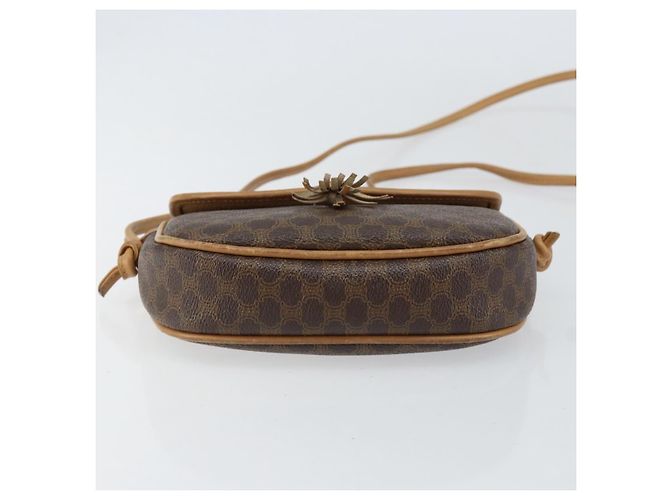 Céline Borsa a Spalla in Tela Macadam CELINE in Pelle PVC Marrone Oro Auth BA8390 D'oro - vista 5