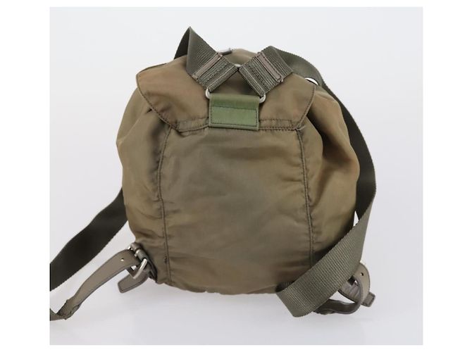 PRADA Borsa a Mano Nylon 2 Set Rosso Khaki Auth mr1528 Cachi - vista 11