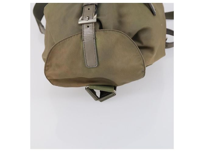 PRADA Borsa a Mano Nylon 2 Set Rosso Khaki Auth mr1528 Cachi - vista 13