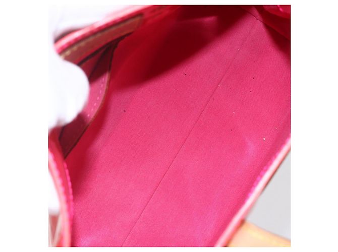 LOUIS VUITTON Borsa Reade PM Monogram Vernis Fluo Rosa Arancio M91903 Auth BA8337 Arancione - vista 10