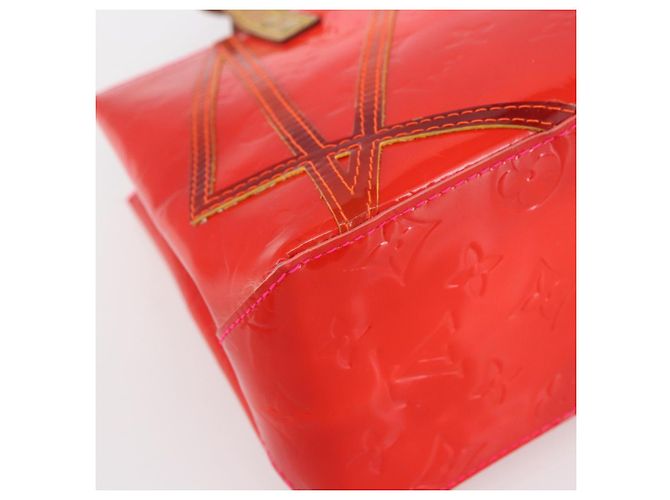 LOUIS VUITTON Borsa Reade PM Monogram Vernis Fluo Rosa Arancio M91903 Auth BA8337 Arancione - vista 16