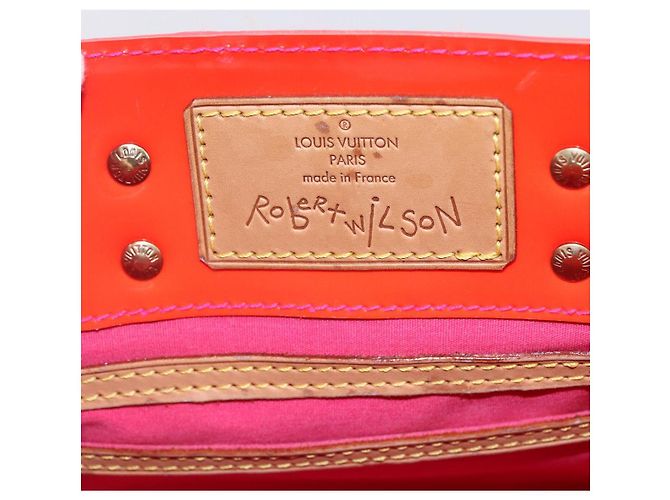 LOUIS VUITTON Borsa Reade PM Monogram Vernis Fluo Rosa Arancio M91903 Auth BA8337 Arancione - vista 17