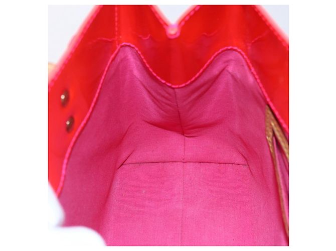 LOUIS VUITTON Borsa Reade PM Monogram Vernis Fluo Rosa Arancio M91903 Auth BA8337 Arancione - vista 19