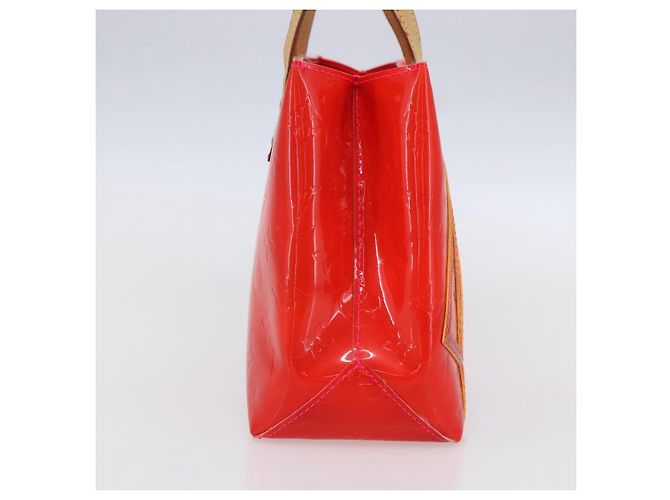 LOUIS VUITTON Borsa Reade PM Monogram Vernis Fluo Rosa Arancio M91903 Auth BA8337 Arancione - vista 3