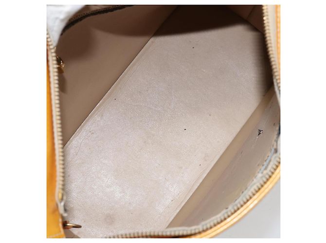 LOUIS VUITTON Borsa a Mano Monogram Vernis Houston Beige M91004 LV Auth ka279 - vista 11
