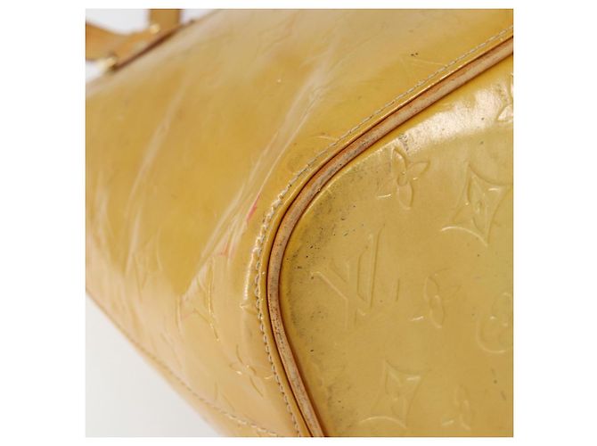 LOUIS VUITTON Borsa a Mano Monogram Vernis Houston Beige M91004 LV Auth ka279 - vista 15