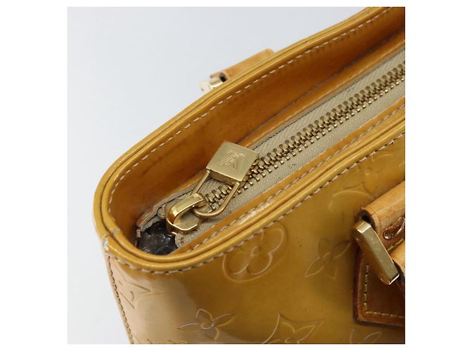 LOUIS VUITTON Borsa a Mano Monogram Vernis Houston Beige M91004 LV Auth ka279 - vista 18
