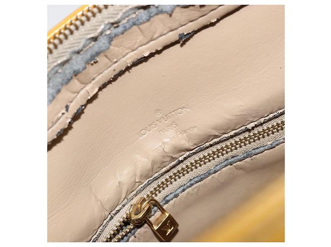 LOUIS VUITTON Borsa a Mano Monogram Vernis Houston Beige M91004 LV Auth ka279 - vista 19