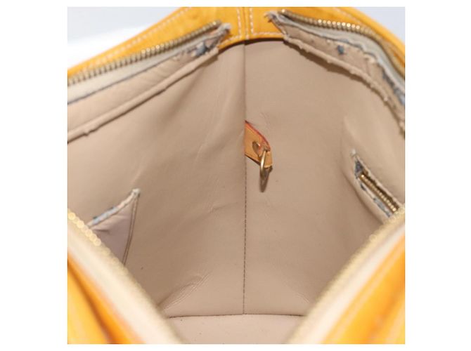 LOUIS VUITTON Borsa a Mano Monogram Vernis Houston Beige M91004 LV Auth ka279 - vista 21