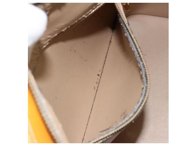 LOUIS VUITTON Borsa a Mano Monogram Vernis Houston Beige M91004 LV Auth ka279 - vista 22