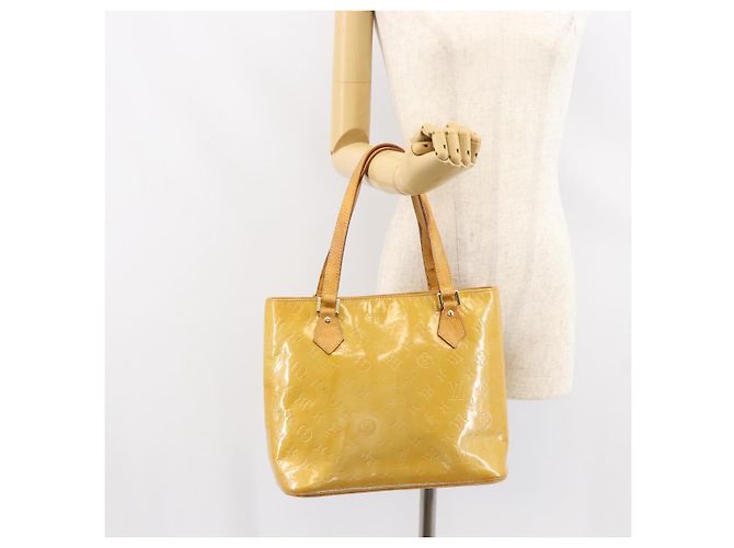 LOUIS VUITTON Borsa a Mano Monogram Vernis Houston Beige M91004 LV Auth ka279 - vista 24