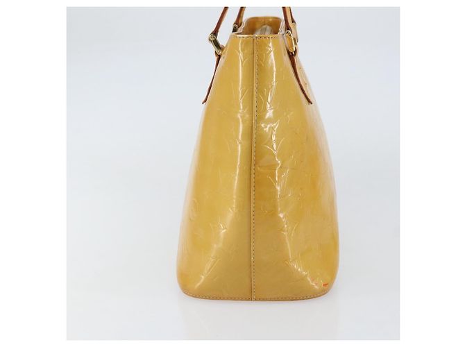 LOUIS VUITTON Borsa a Mano Monogram Vernis Houston Beige M91004 LV Auth ka279 - vista 3