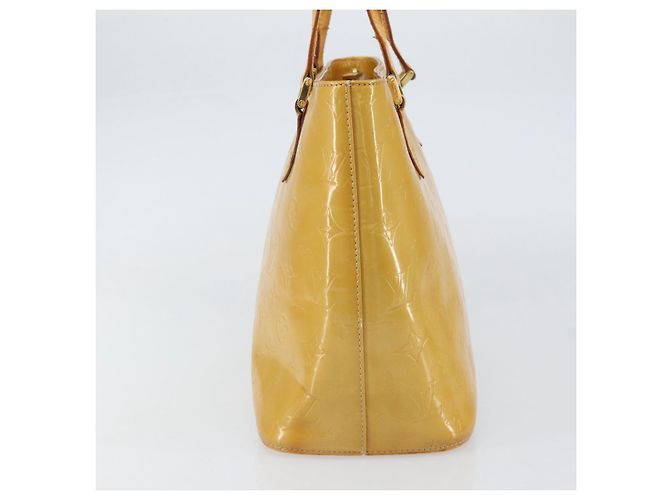 LOUIS VUITTON Borsa a Mano Monogram Vernis Houston Beige M91004 LV Auth ka279 - vista 4