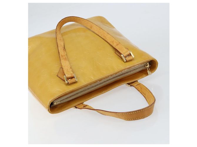 LOUIS VUITTON Borsa a Mano Monogram Vernis Houston Beige M91004 LV Auth ka279 - vista 6