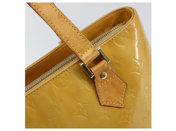 LOUIS VUITTON Borsa a Mano Monogram Vernis Houston Beige M91004 LV Auth ka279 - vista 9