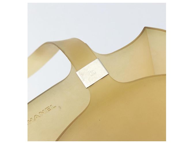 CHANEL Borsa Tote in Gomma Beige CC Auth 152235 - vista 10