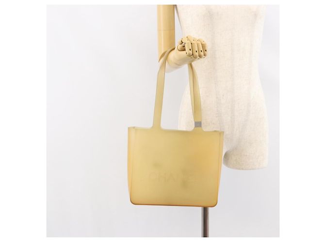 CHANEL Borsa Tote in Gomma Beige CC Auth 152235 - vista 20