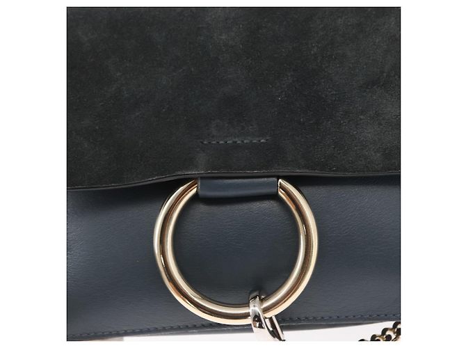Chloé Borsa a Spalla Chloe Fay in Pelle Scamosciata Verde Oro Auth gh1351 D'oro - vista 19