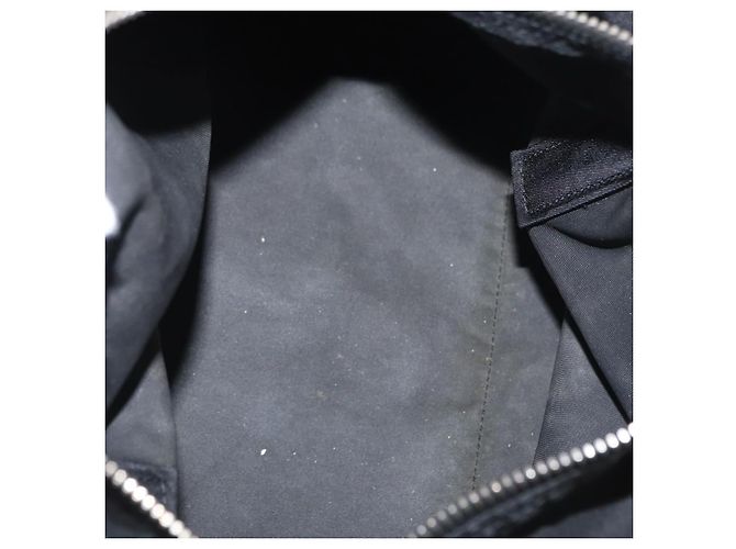 PRADA Borsa a mano in nylon nero argento Auth 153944 - vista 10