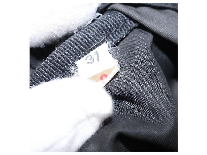 PRADA Borsa a mano in nylon nero argento Auth 153944 - vista 12