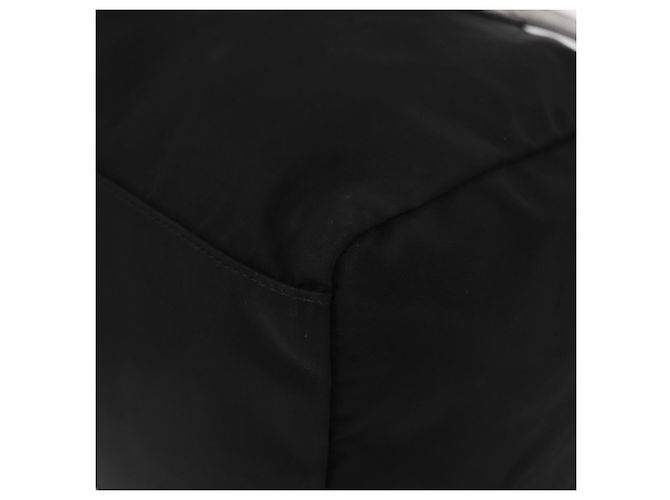 PRADA Borsa a mano in nylon nero argento Auth 153944 - vista 16