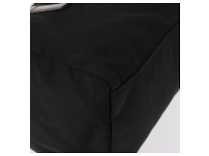 PRADA Borsa a mano in nylon nero argento Auth 153944 - vista 17