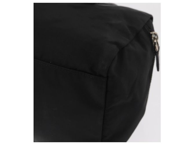 PRADA Borsa a mano in nylon nero argento Auth 153944 - vista 18