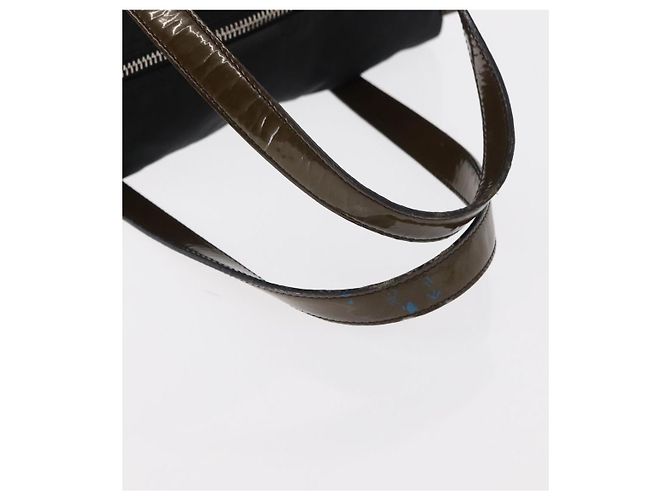 PRADA Borsa a mano in nylon nero argento Auth 153944 - vista 7