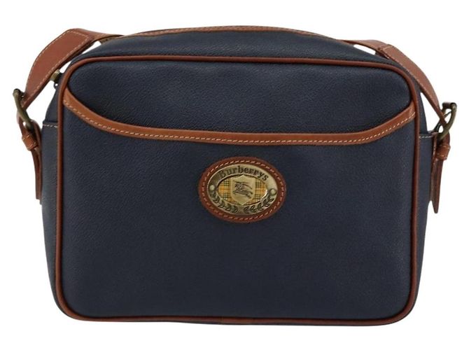 Autre Marque Borsa a Spalla Burberrys in Pelle PVC Blu Navy Oro Auth 154415 D'oro - vista 13
