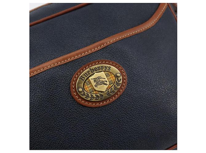 Autre Marque Borsa a Spalla Burberrys in Pelle PVC Blu Navy Oro Auth 154415 D'oro - vista 17