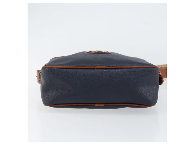 Autre Marque Borsa a Spalla Burberrys in Pelle PVC Blu Navy Oro Auth 154415 D'oro - vista 5