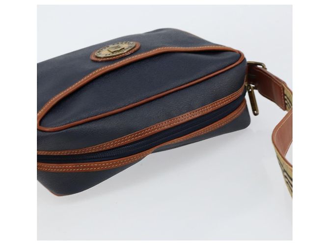 Autre Marque Borsa a Spalla Burberrys in Pelle PVC Blu Navy Oro Auth 154415 D'oro - vista 6