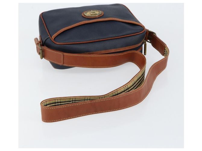 Autre Marque Borsa a Spalla Burberrys in Pelle PVC Blu Navy Oro Auth 154415 D'oro - vista 7