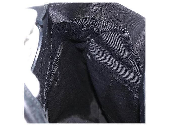 Borsa Vala in nylon e pelle Salvatore Ferragamo 2 in 1 Nero Argento Auth BA7673 - vista 21