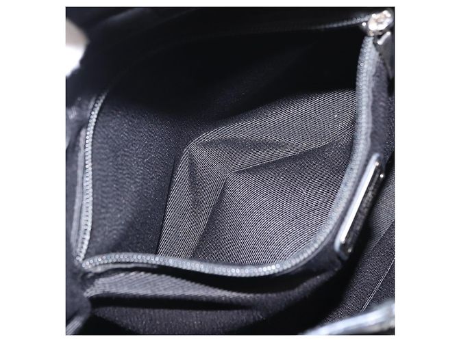Borsa Vala in nylon e pelle Salvatore Ferragamo 2 in 1 Nero Argento Auth BA7673 - vista 24