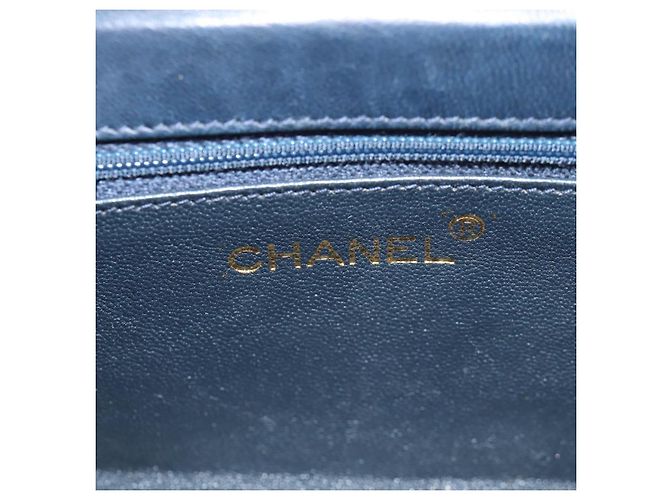 CHANEL Borsa a Catena Camelia Matelassé Velluto Blu Navy Oro CC Auth bs29963V D'oro - vista 17