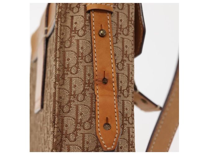 Borsa a Spalla in Tela Trotter Christian Dior Beige Oro Auth bs29838 D'oro - vista 10
