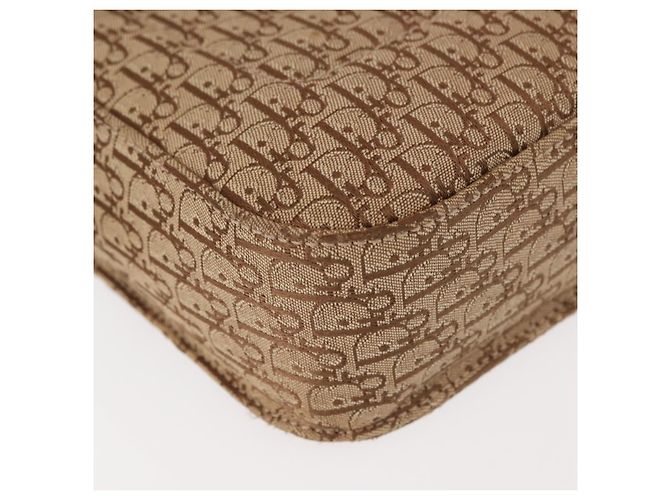 Borsa a Spalla in Tela Trotter Christian Dior Beige Oro Auth bs29838 D'oro - vista 14