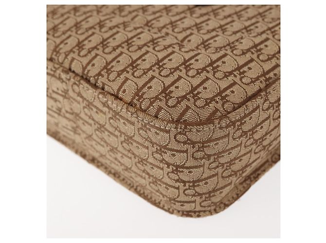 Borsa a Spalla in Tela Trotter Christian Dior Beige Oro Auth bs29838 D'oro - vista 15